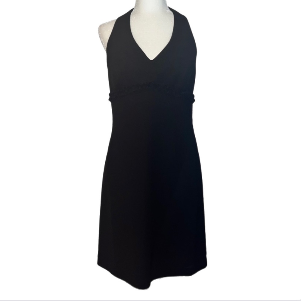 Amanda Smith Petite Black Halter Cocktail Dress Size 12P